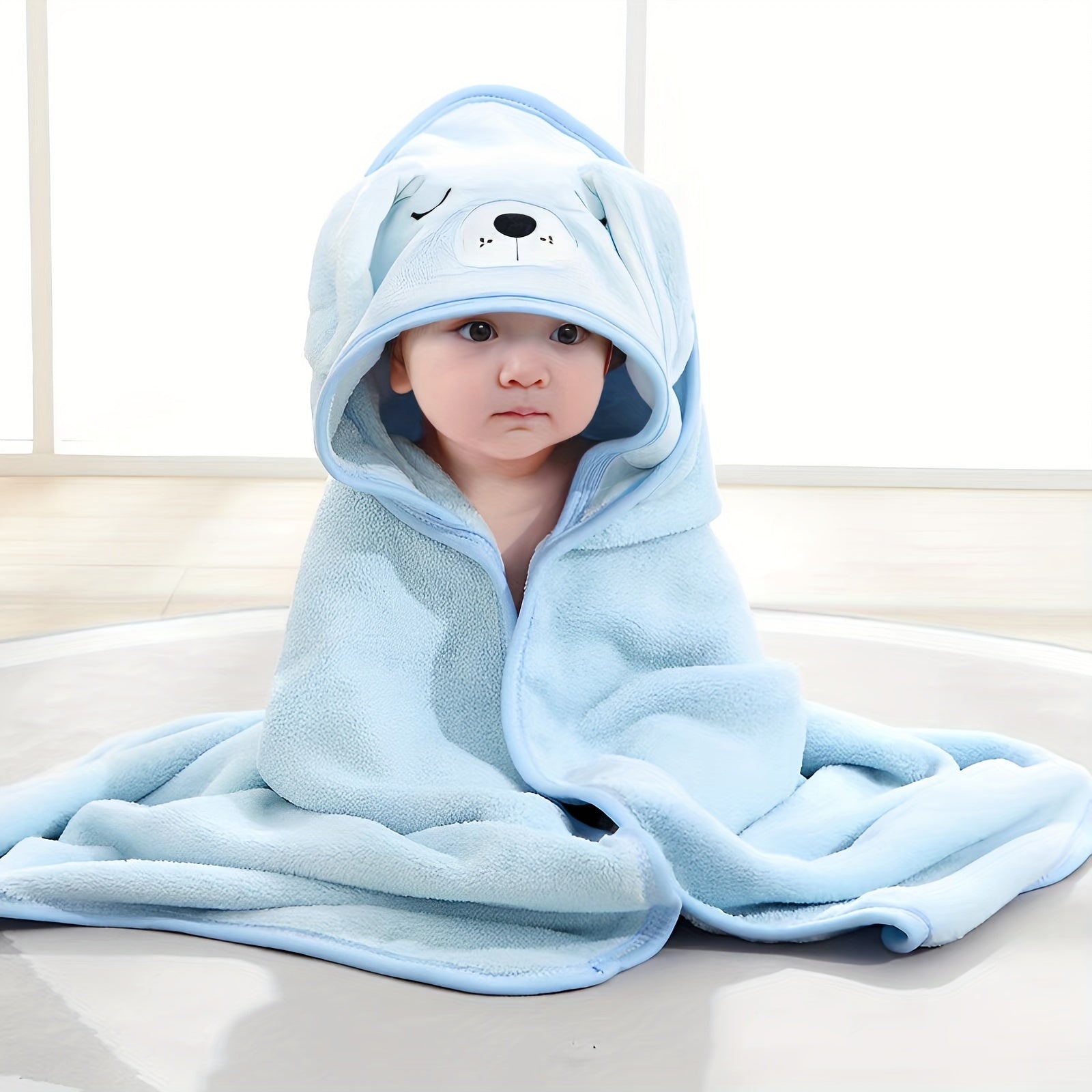 Soft Cartoon Animal Bath Towel Bathrobe for Infants, Boys and Girls
