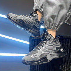 Boy's Comfy Basketball Shoes Non Slip Sneakers With Rotating Buckle
