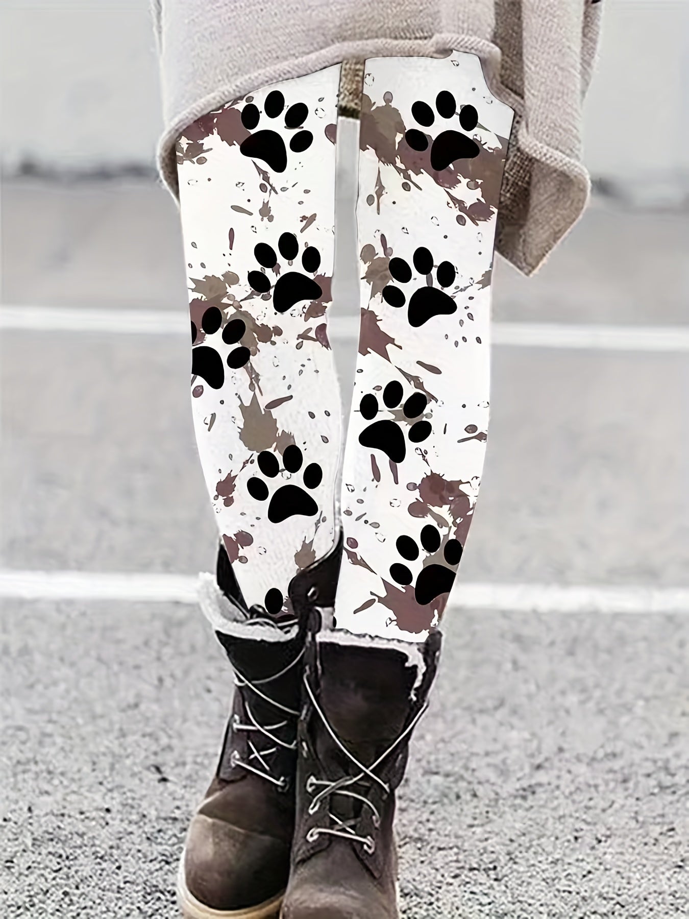  Paw & Splash Print Leggings