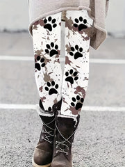  Paw & Splash Print Leggings