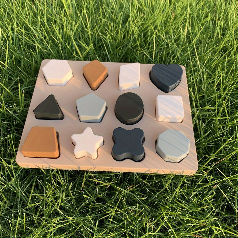 Silicone 3D Geometric Puzzle Toy for 1-3 Years Old