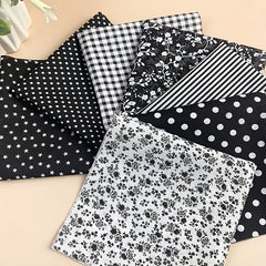 7pcs Patchwork Cloth Set Cotton Floral Plaid Polka Dot Fabric Diy Cotton Cloth