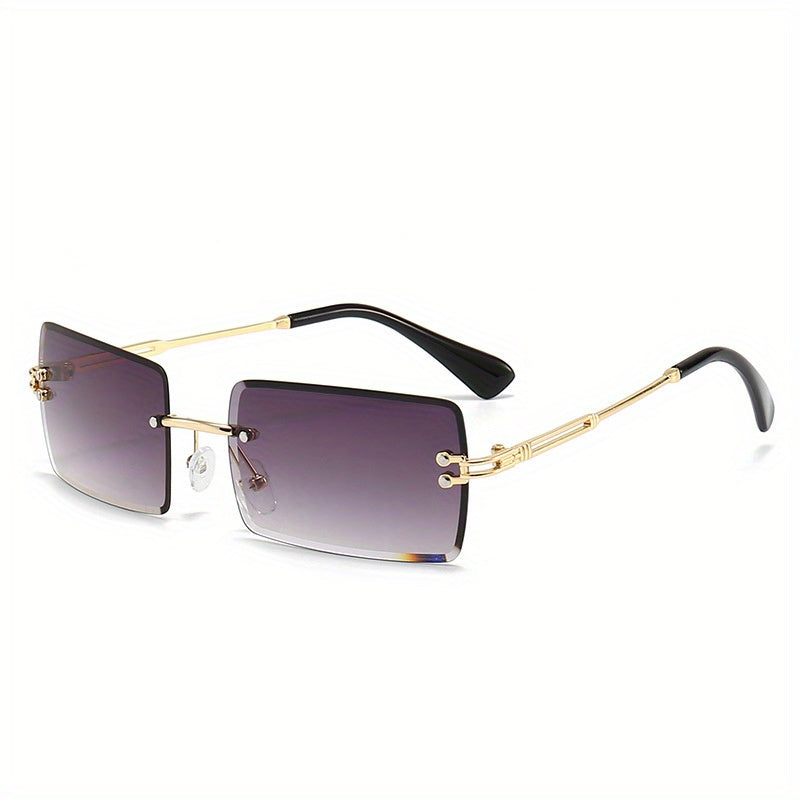 Rimless Square Sunglasses UV Protection for Cycling Fishing
