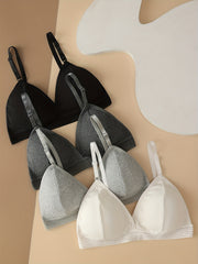 4pcs Wireless Bras Comfy Intimates Women's Lingerie