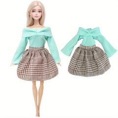 Princess Noble Dress Coat Pants Doll Clothes for Doll Accessories Girl Gift Toy
