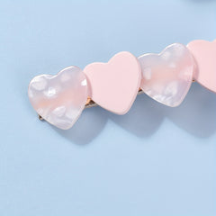 2pcs Heart Shape Hair Clip Non Slip Duck Billed Clip Hair Access