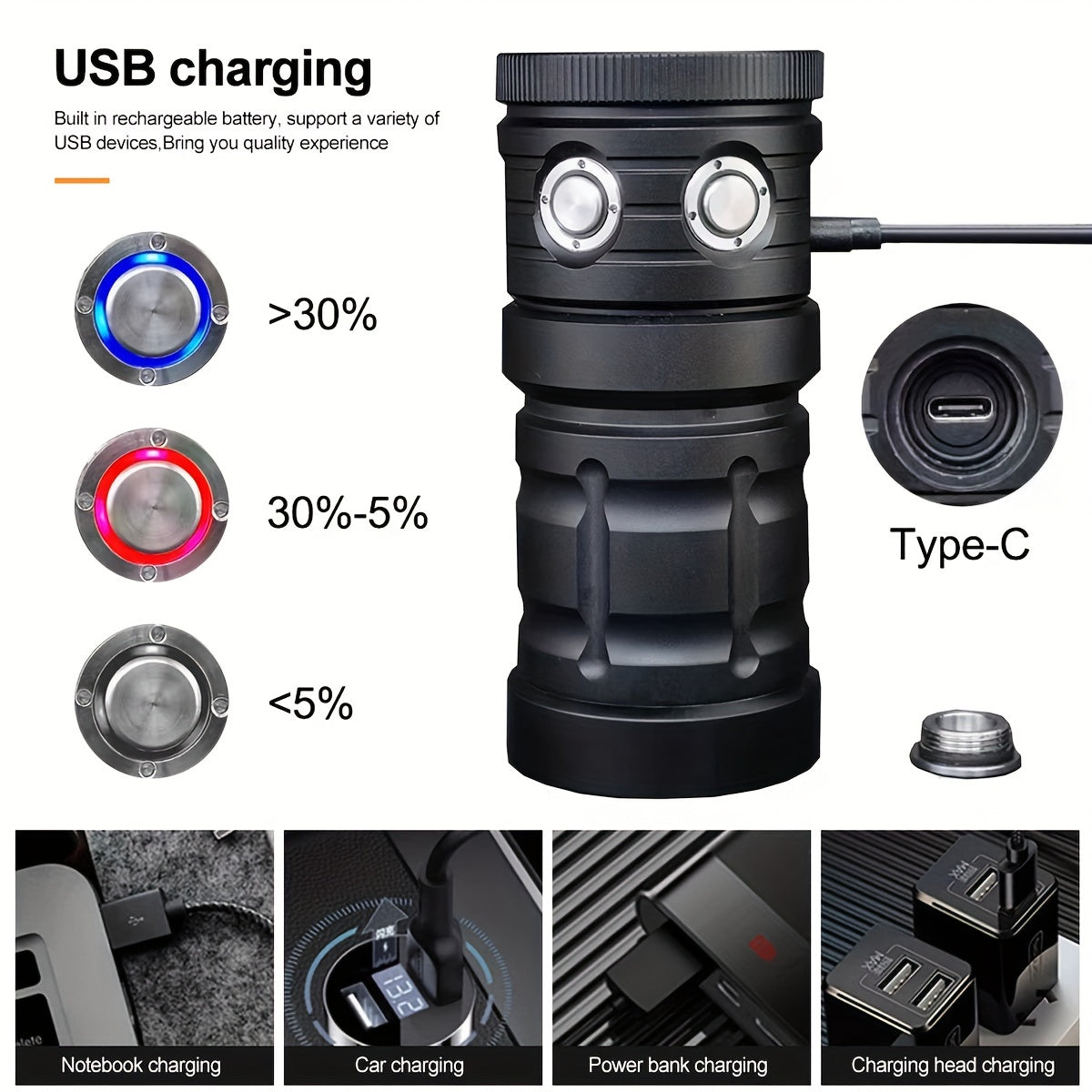 10000Lm 27 LED Diving Flashlight Underwater Photography Light
