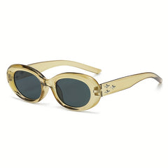 Men's Small Frame Star Rivet Sunglasses UV Protection Decorative Accessories