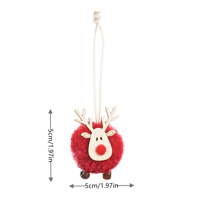 Christmas Reindeer Small Hanging Pendant Mini Felt Xmas Tree Ornament