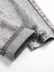 Men's Slim Fit Ripped Jeans Distressed Denim Pants