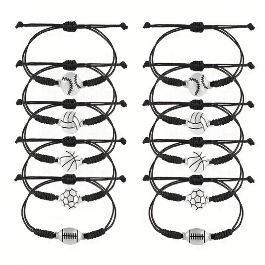 Alloy Sports Bracelets for Fans - Set of 5