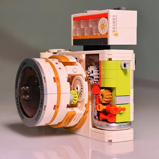 Vintage Camera Building Blocks & Retro Photography Set