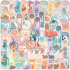 50pcs Cute Star Bottle Stickers - Waterproof & Durable