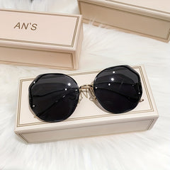 Men Rimless Sunglasses Street Style UV Protection Summer Sunglasses