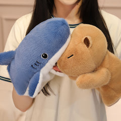 Shark & Capybara Hand Puppets for Storytelling