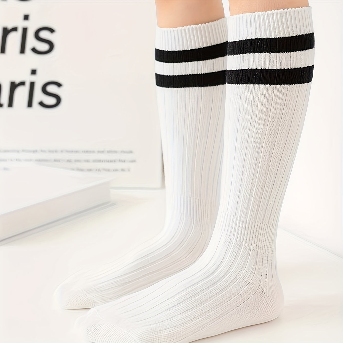 Kids Striped Knee High Sports Socks