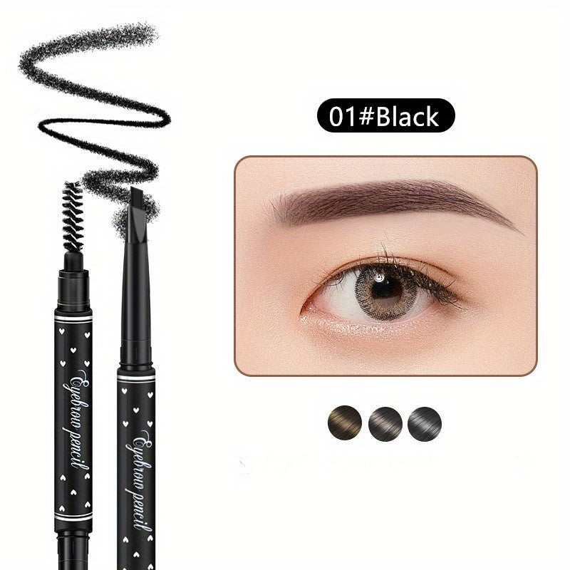 Waterproof Double Headed Eyebrow Pencil Automatic Rotating