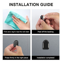 Car Hook USB Data Cable Key Mask Storage Hook Sticker Car Interior Accessories