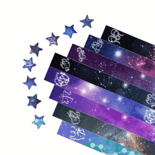 540Pcs Colorful Star Origami Set for Kids and Home Decoration
