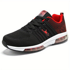 Men's Breathable Lace Up Knit Sneakers Casual Walking Shoes