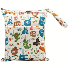 Animals Wet Dry Bag For Baby Cloth Diapers & Breast Pump Parts Waterproof