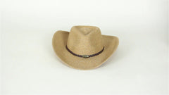 Summer Straw Cowboy Hat Western Style Unisex Windproof Crushable Hat