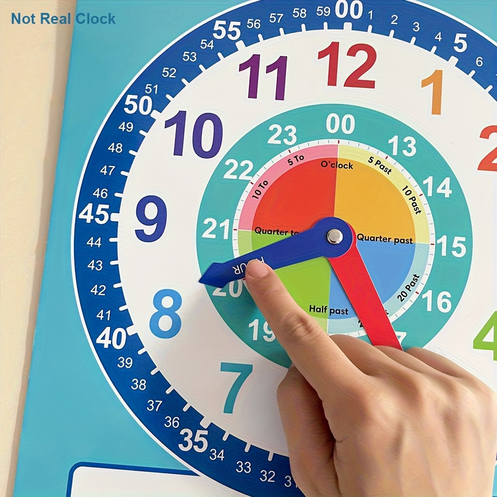 Dry Erase Teaching Clock for Primary School Student Classroom