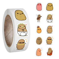 Potato Stickers Roll Vinyl Decals Cup Water Bottles Laptop Luggage Computer
