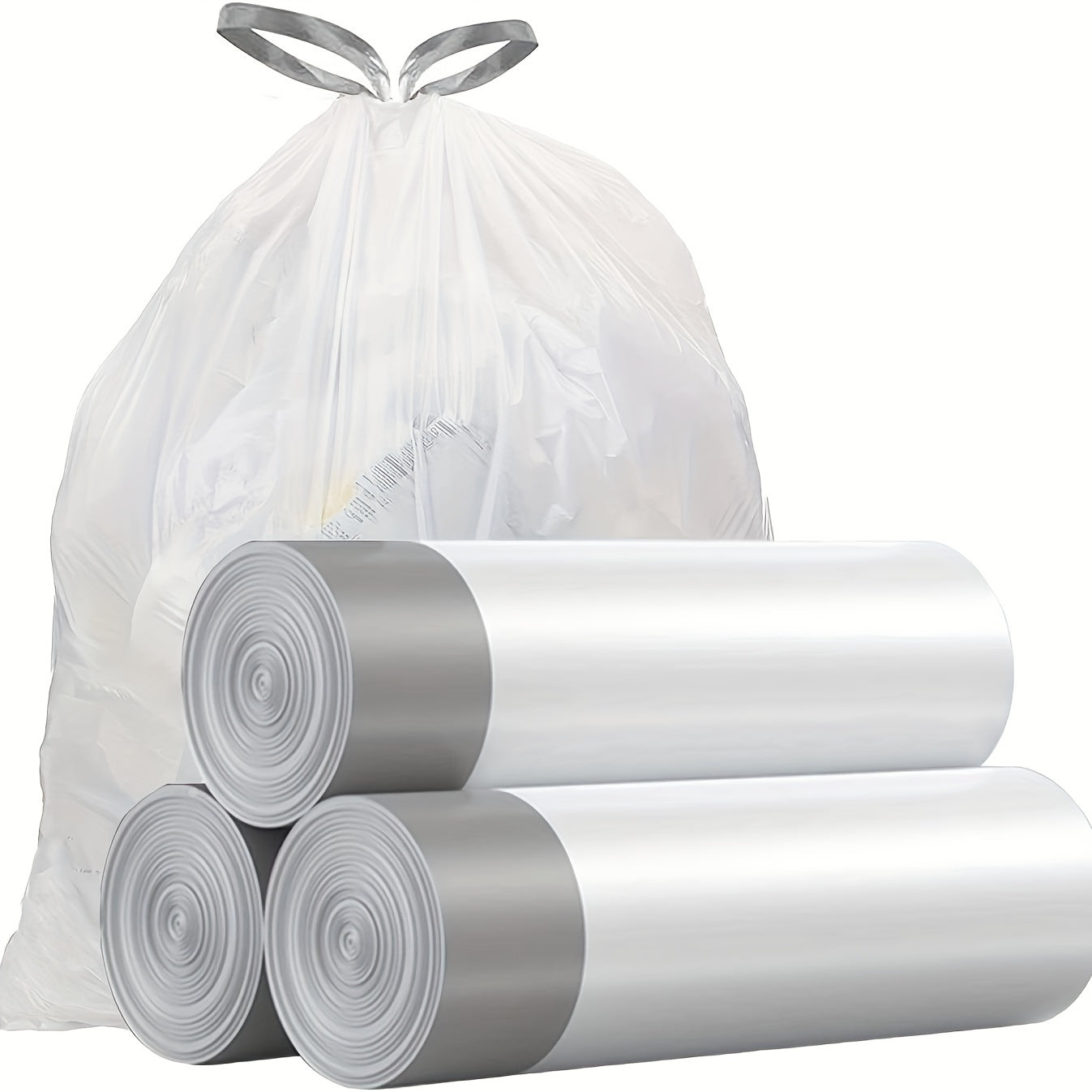 45 Heavy Duty Waste Bags with Carrying Strap for Kitchen & Bathroom