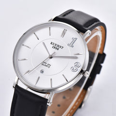 KUERST Ultra Thin Quartz Watch Calendar Romantic Wristwatch Gift