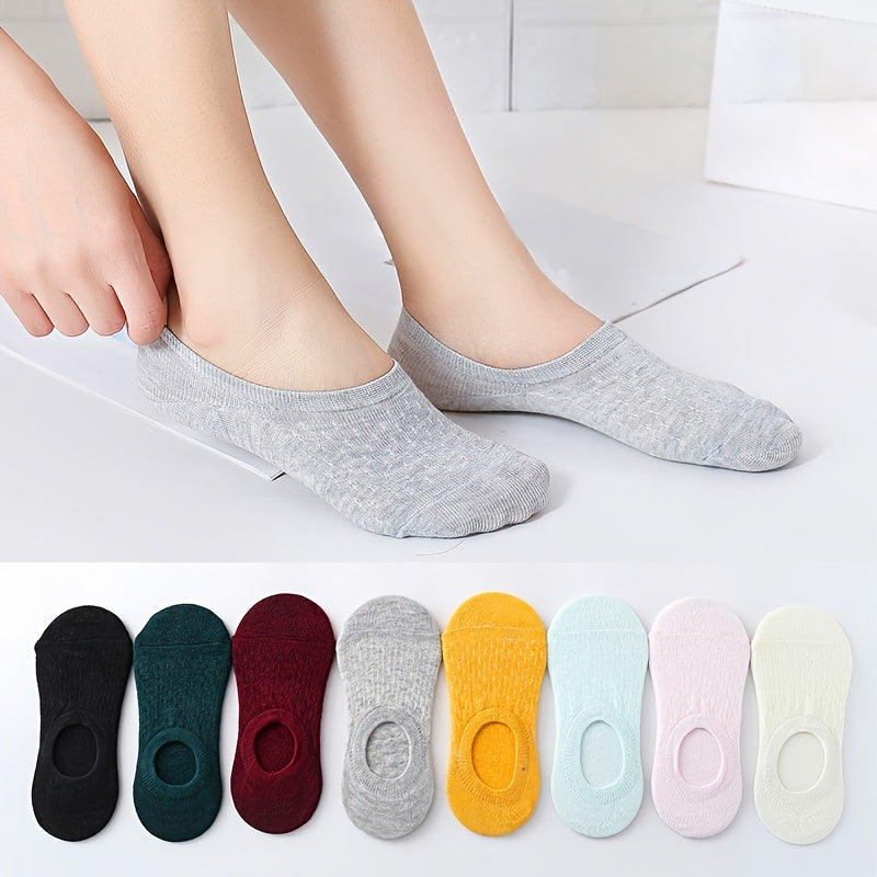 8 Pairs Women's Colorful No Show Boat Socks