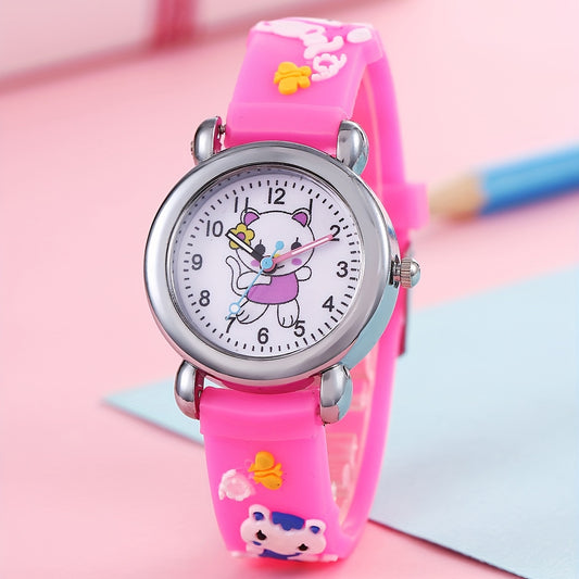 Silicone Kitten Pattern Watch for Girls