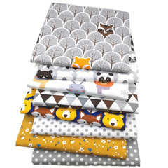 8pcs Large Size Cartoon Printed Fabric Bed Sheet Quilt Doll Patchwork DIY Fabric