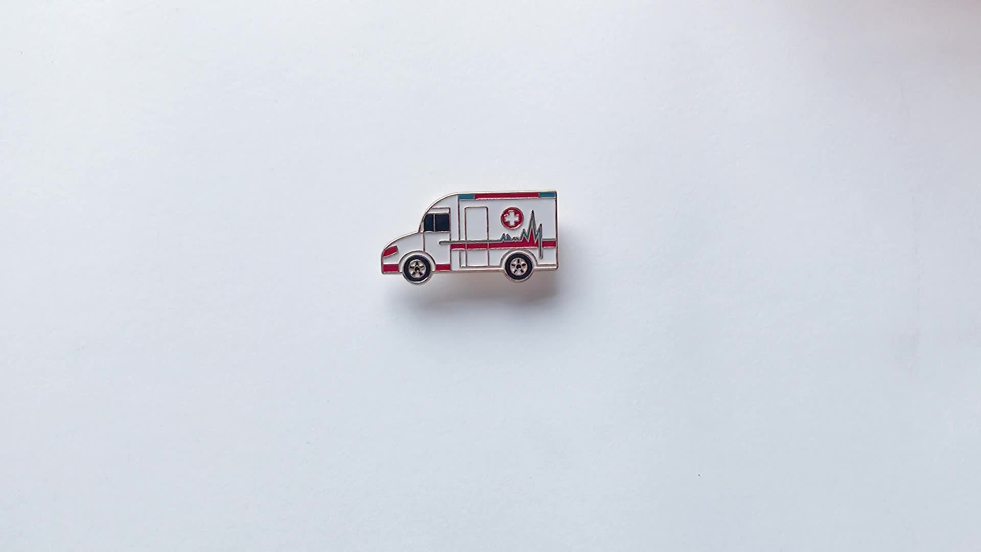 Car Shape Enamel Brooch Pin Ambulance Lapel Pin For Clothes Hat Backpacks