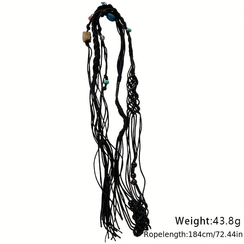 Vintage Tassel Braided Sash Belt Bohemian Waist Chain