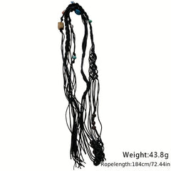 Vintage Tassel Braided Sash Belt Bohemian Waist Chain