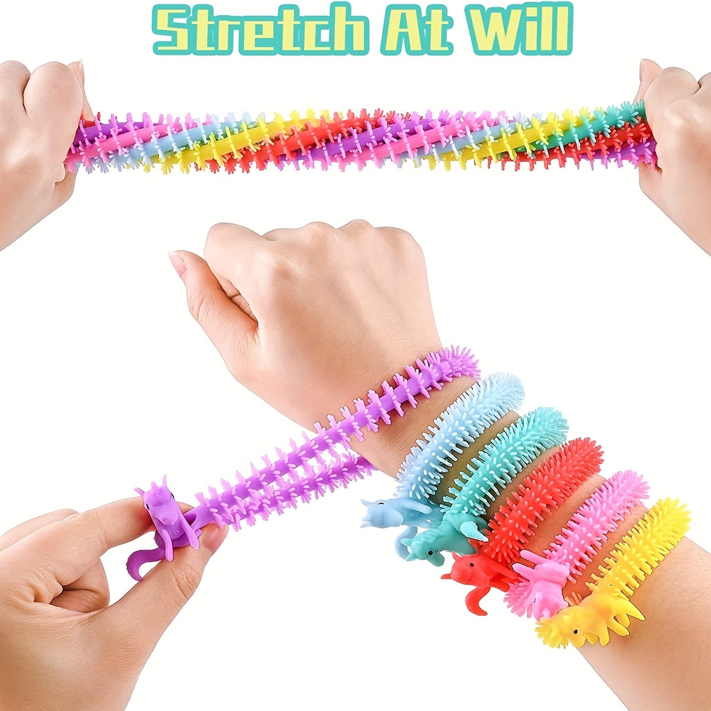 20 Pack Sensory Fidget Stretch Toys Random String Stress Relief