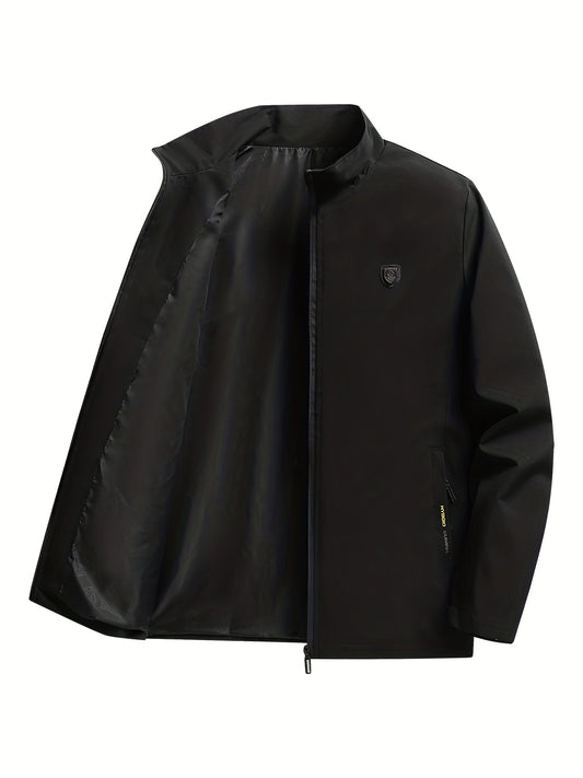 Classic Windbreaker Jacket Men's Casual Zip Up Zipper Pockets Jackets