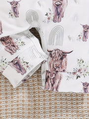 Baby Boys Bull And Flower Print Sleeveless Summer Romper