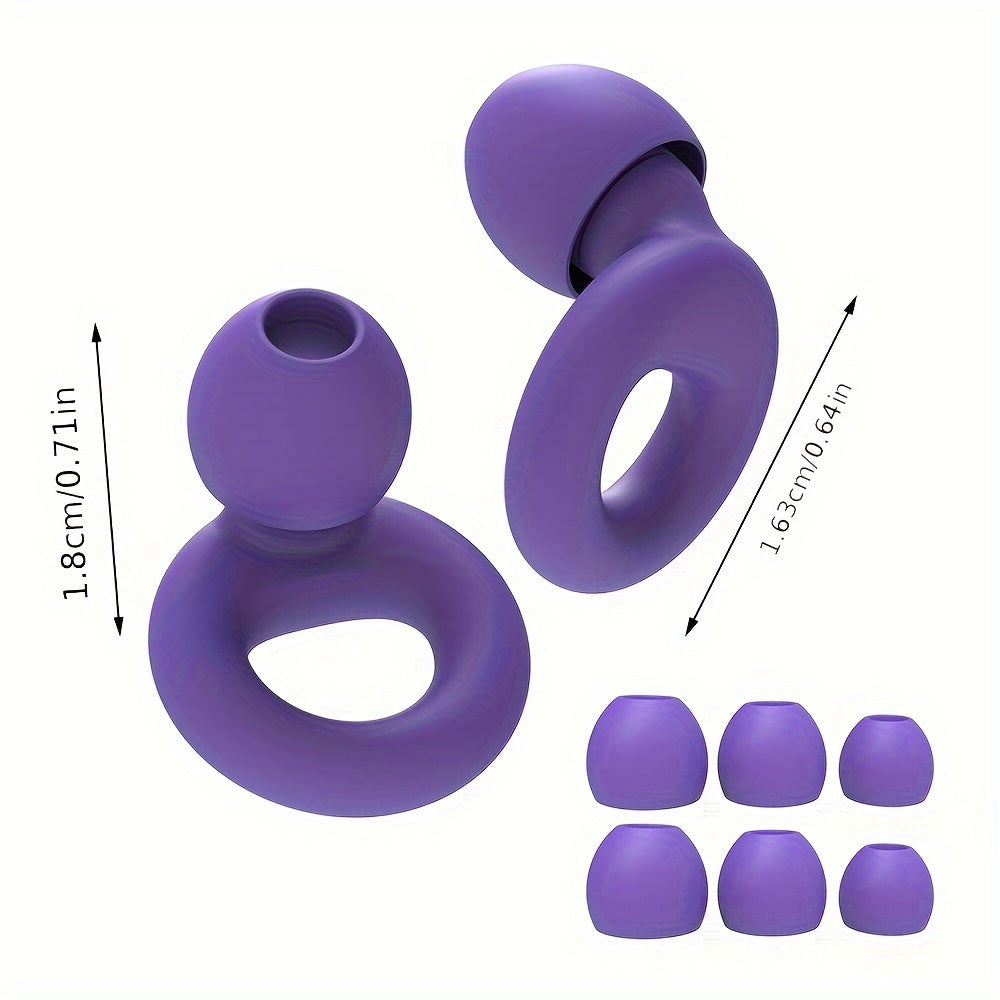 Soft Ear Plugs Noise Reduction Reusable Silicone 4 Pairs Tips XS