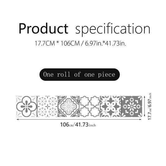 Moroccan Pattern Stair Sticker Self-adhesive Waterproof Wall Sticker