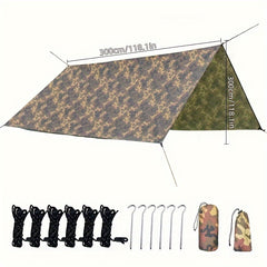 Portable Camouflage Sunshade Canopy for Camping and Beach
