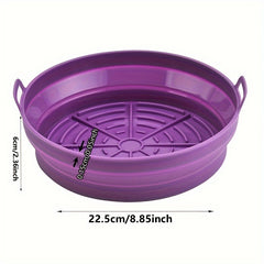 Reusable Air Fryer Silicone Pad Collapsible Nonstick, Easy to Clean