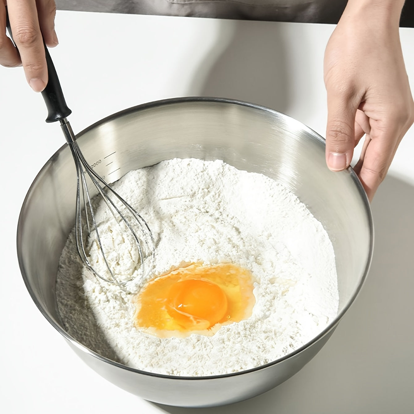 Stainless Steel Egg Beater Bowl for Efficient Whipping