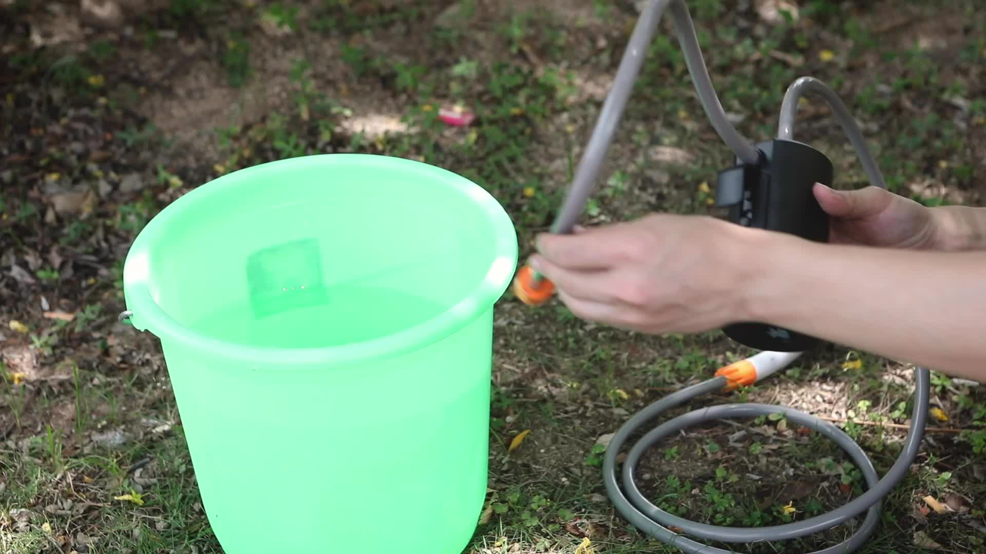 Rechargeable Camping Shower Set with Pump & Hose