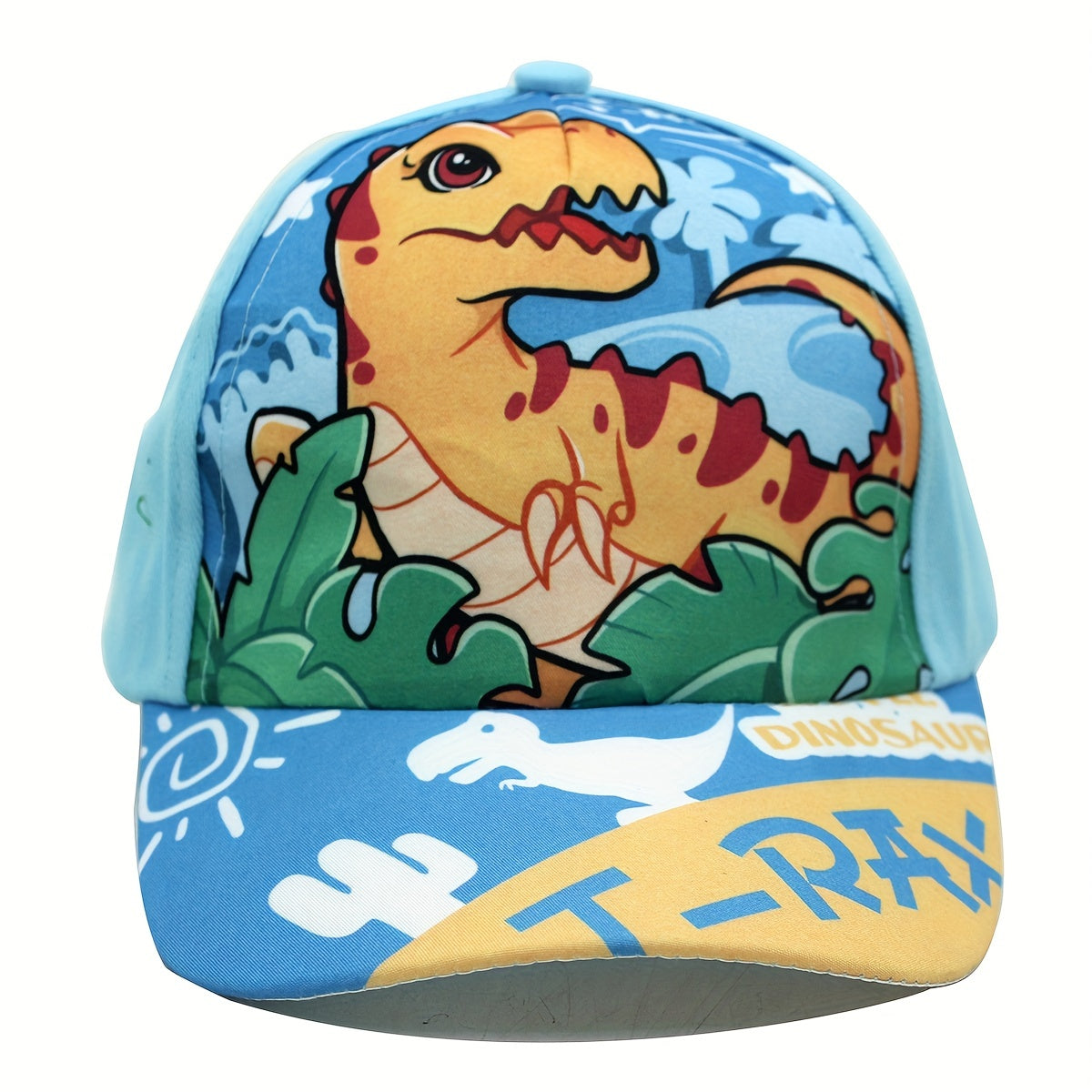 Dinosaur Embroidery Print Wide Brim Baseball Cap