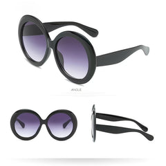 Oversize Oval Sunglasses Thick Frame UV Protection