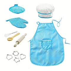 Kids' Play Kitchen Apron Baking Kit for Hand Eye Coordination