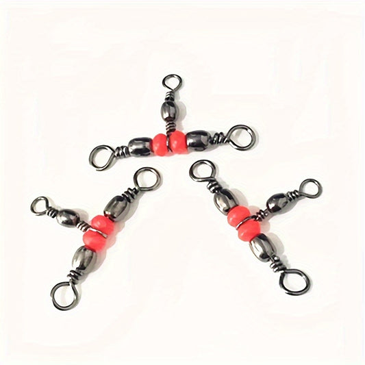 10Pcs Fishing Buckle 360 Degree Mini Rotating Ring Fish Hook Bait Connector