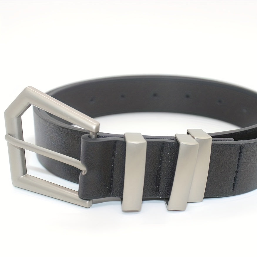 Fashionable Wind Trapezoidal Metal Waistband with Pin Buckle
